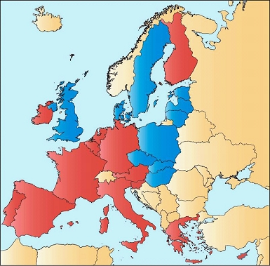 Der Euro wurde im Jahre _____ in insgesamt ____ Staaten eingeführt 